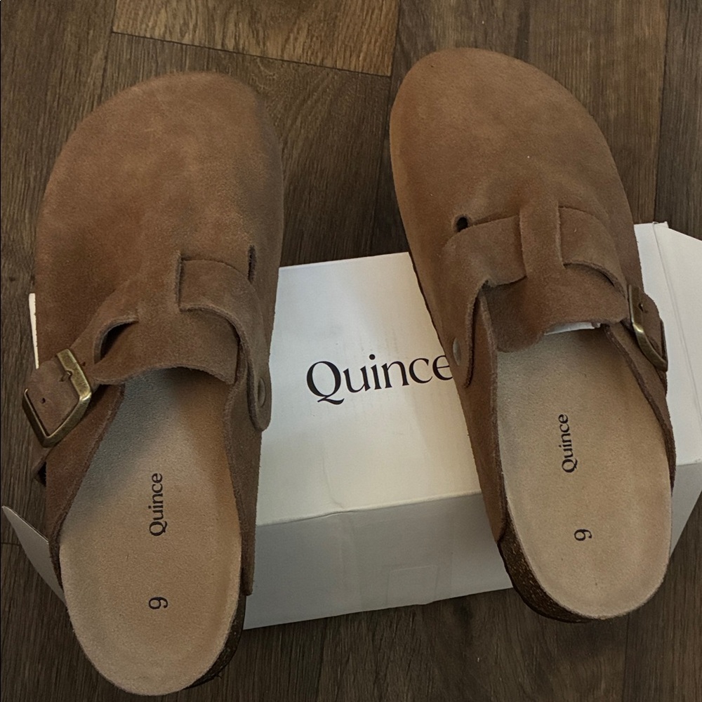 Quince Brown Suede Clogs
